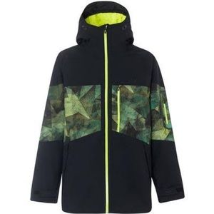 NWT Oakley Geo Camo 3M thinsulate snowboard jacket fluorescent green & black.